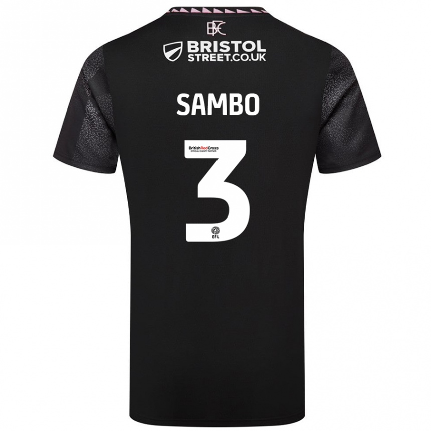 Hombre Fútbol Camiseta Shurandy Sambo #3 Negro 2ª Equipación 2024/25 México