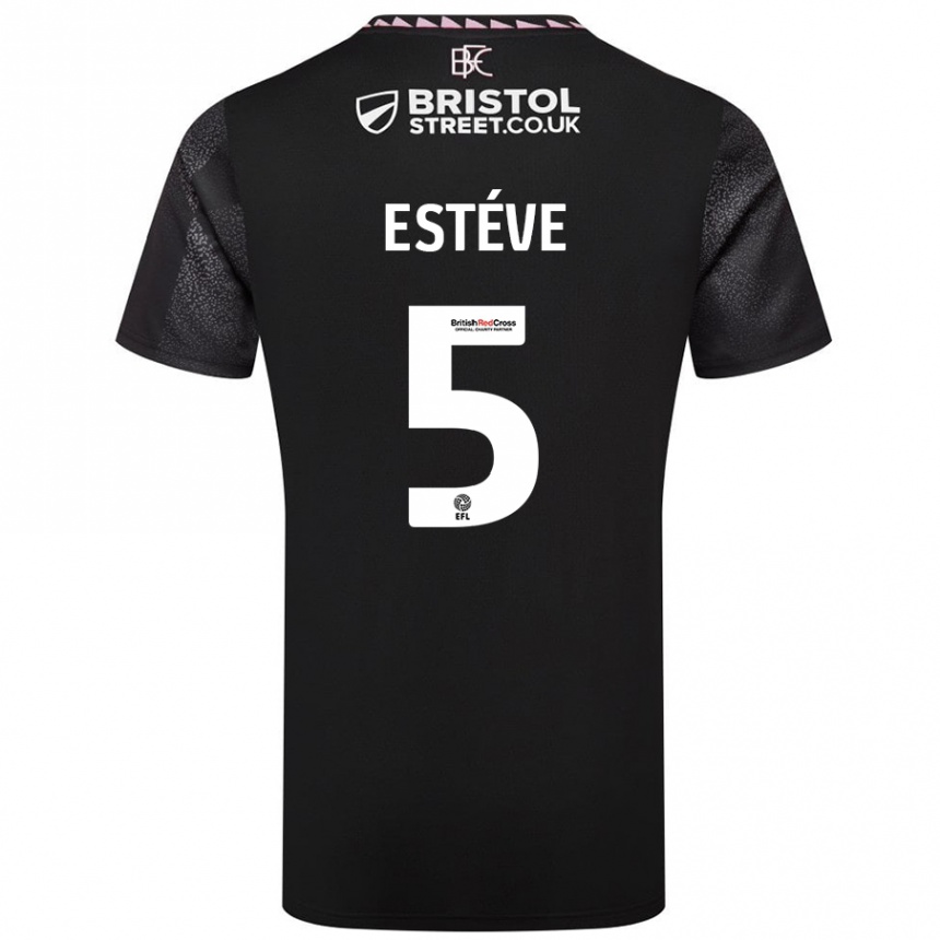 Hombre Fútbol Camiseta Maxime Estève #5 Negro 2ª Equipación 2024/25 México