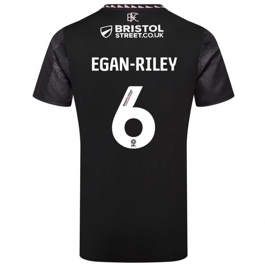 Hombre Fútbol Camiseta Cj Egan-Riley #6 Negro 2ª Equipación 2024/25 México