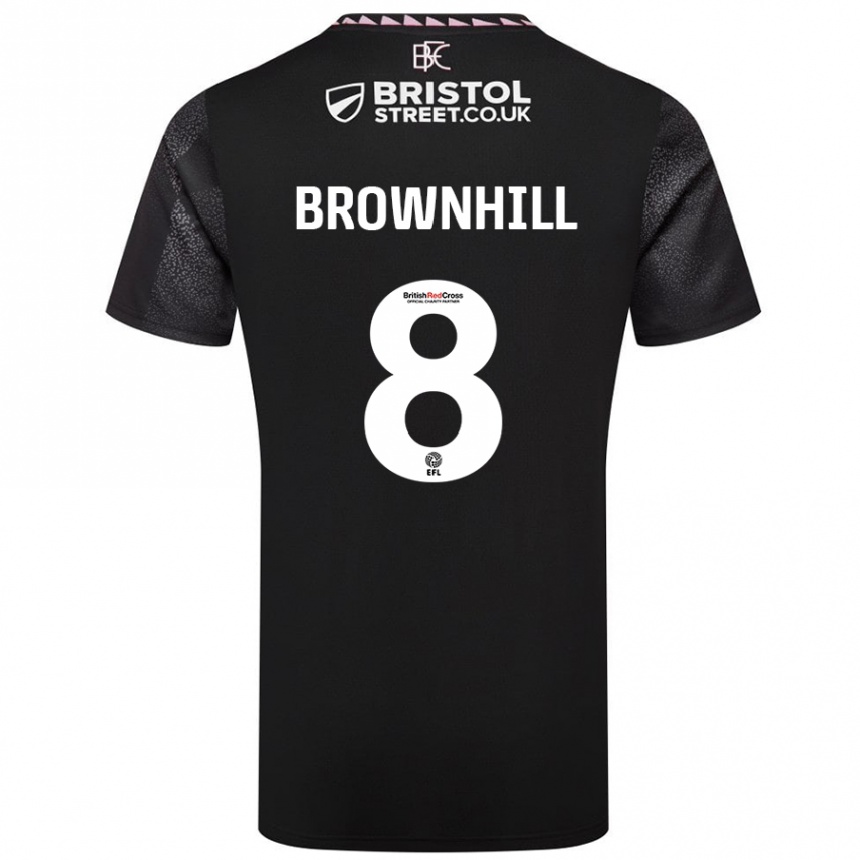 Hombre Fútbol Camiseta Josh Brownhill #8 Negro 2ª Equipación 2024/25 México