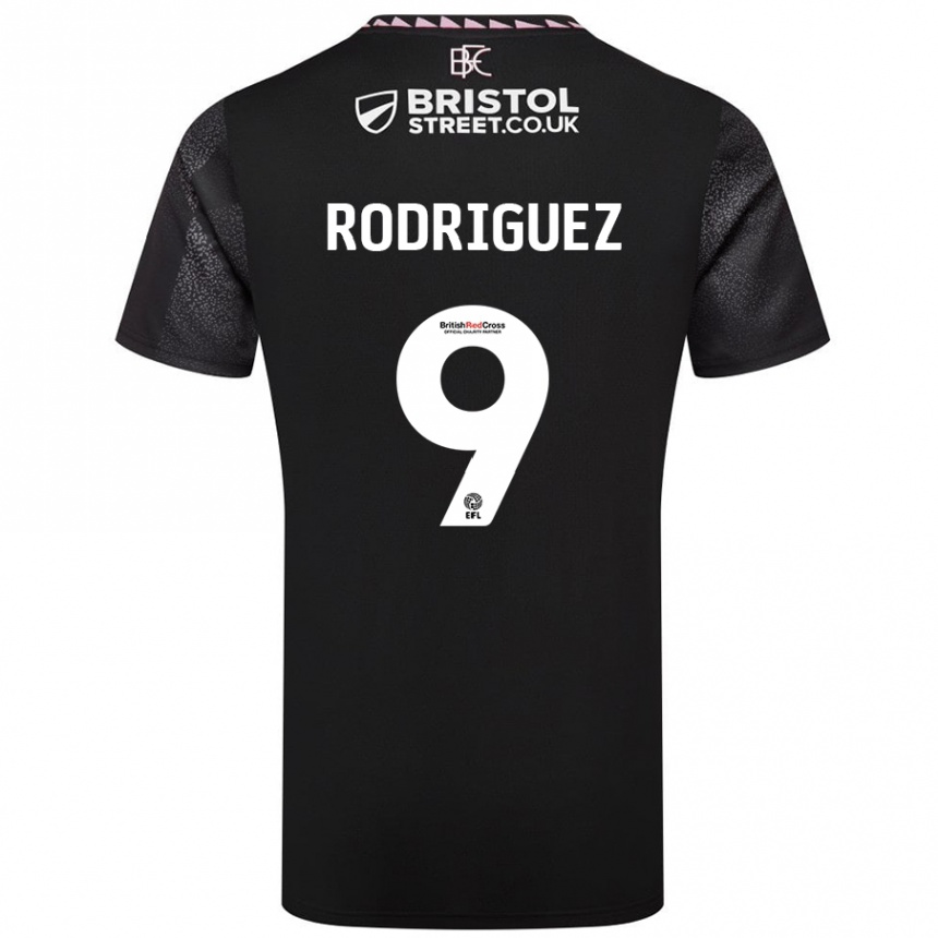 Hombre Fútbol Camiseta Jay Rodríguez #9 Negro 2ª Equipación 2024/25 México