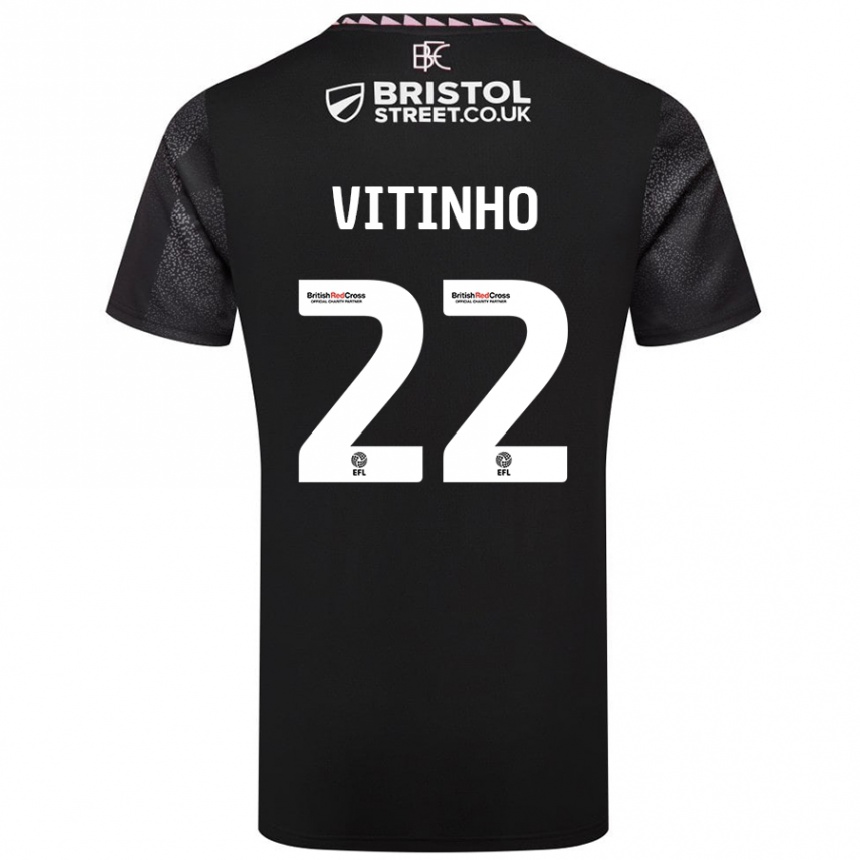 Hombre Fútbol Camiseta Vitinho #22 Negro 2ª Equipación 2024/25 México