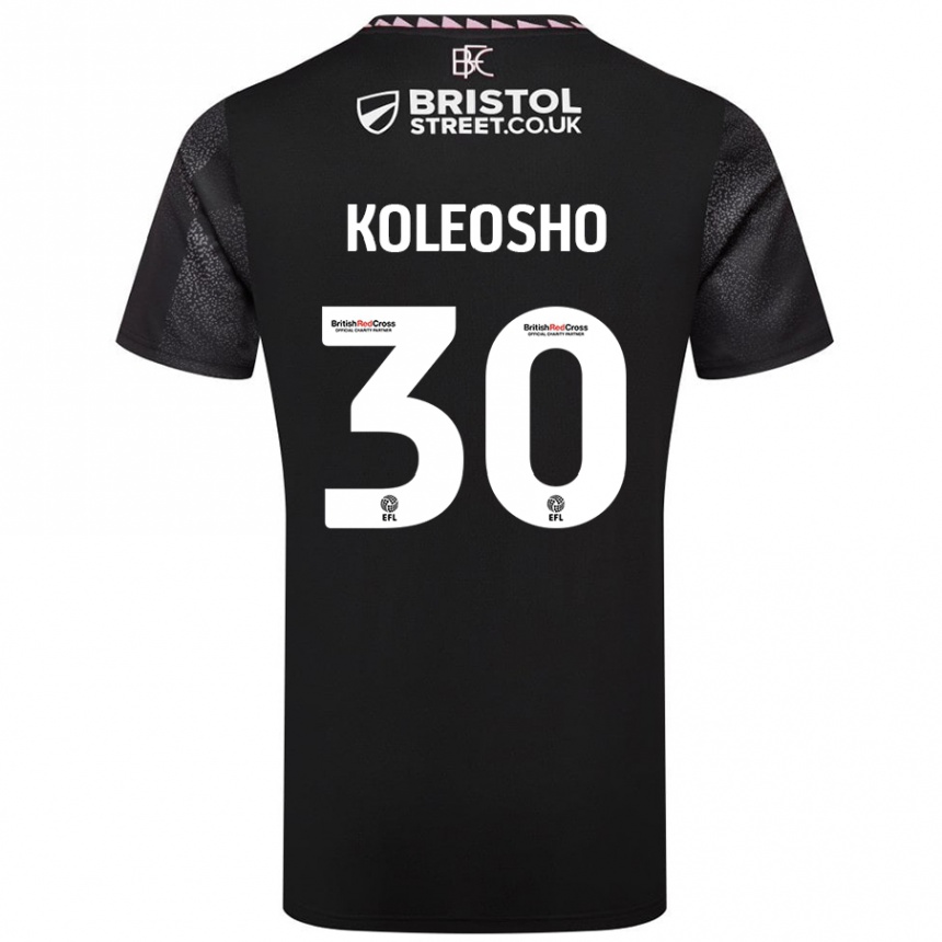 Hombre Fútbol Camiseta Luca Koleosho #30 Negro 2ª Equipación 2024/25 México