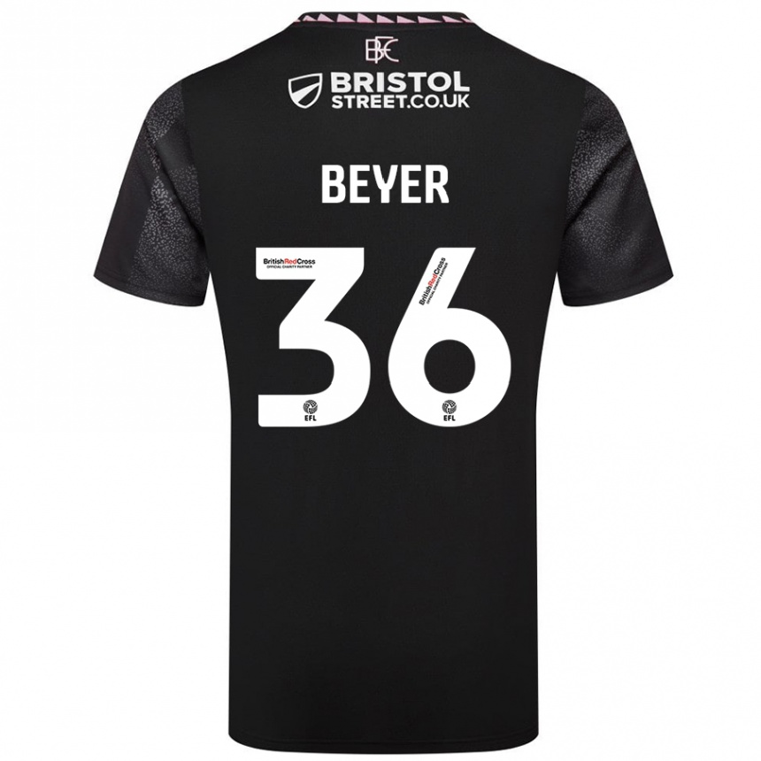 Hombre Fútbol Camiseta Jordan Beyer #36 Negro 2ª Equipación 2024/25 México