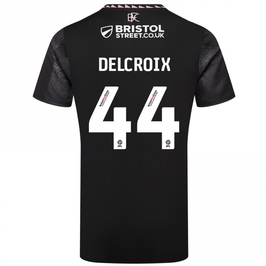 Hombre Fútbol Camiseta Hannes Delcroix #44 Negro 2ª Equipación 2024/25 México