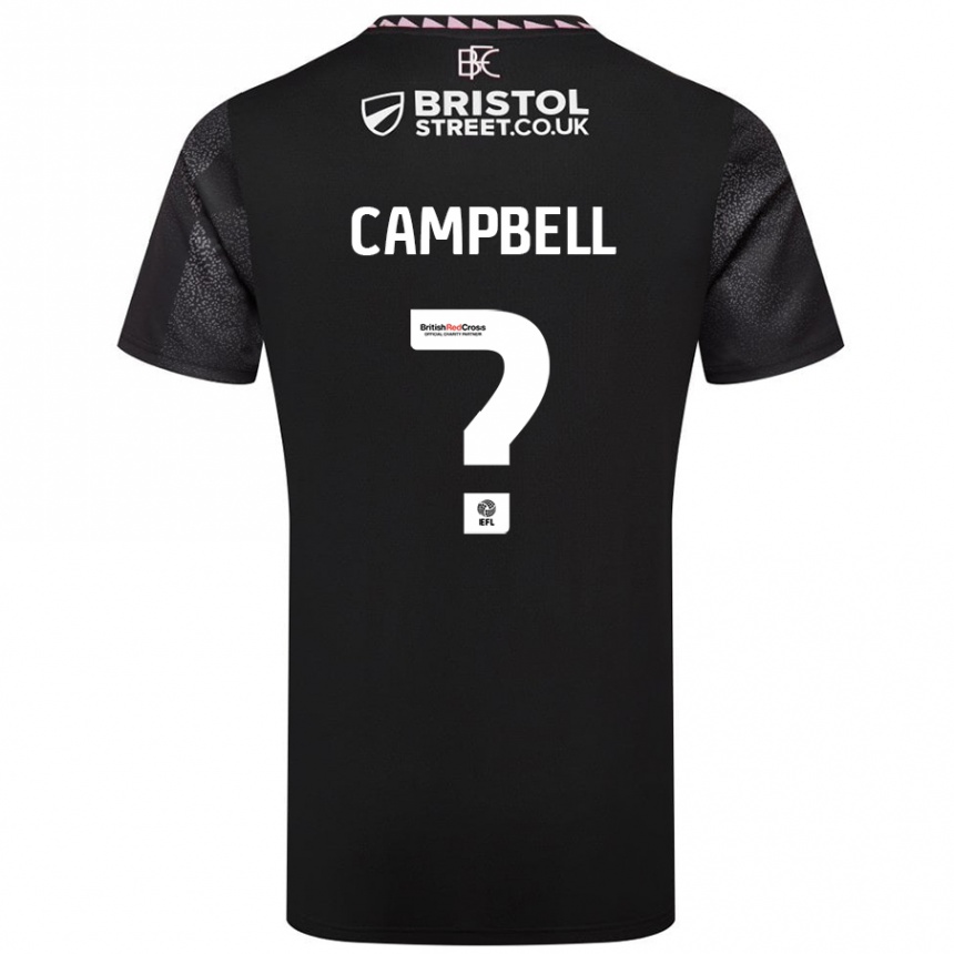 Hombre Fútbol Camiseta Murray Campbell #0 Negro 2ª Equipación 2024/25 México