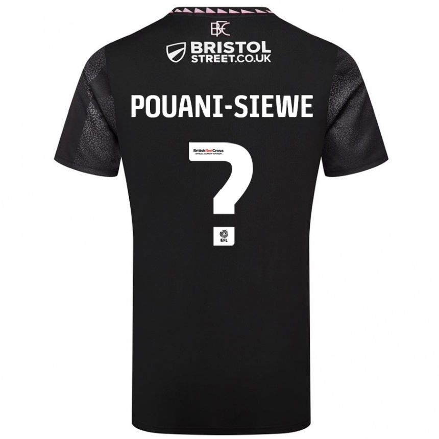 Hombre Fútbol Camiseta Brandon Pouani-Siewe #0 Negro 2ª Equipación 2024/25 México