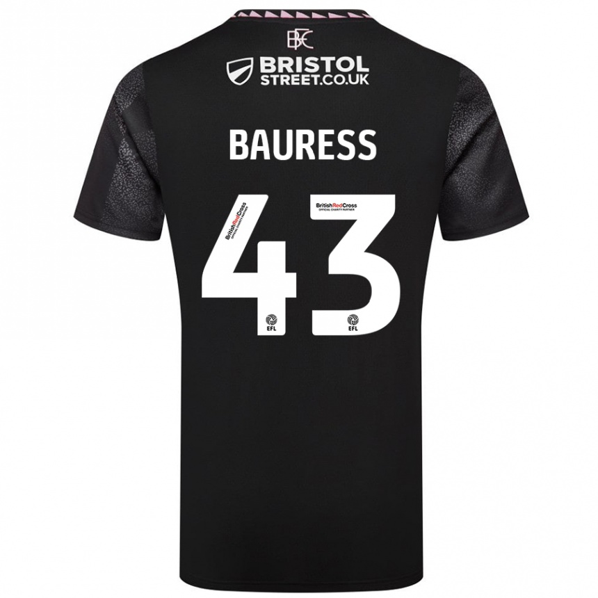 Hombre Fútbol Camiseta Joe Bauress #43 Negro 2ª Equipación 2024/25 México