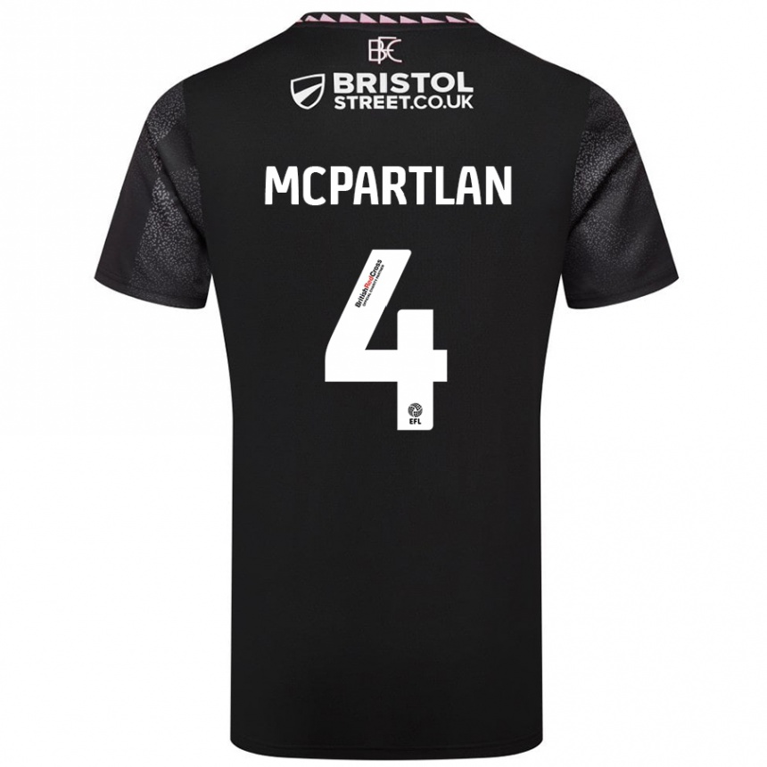 Hombre Fútbol Camiseta Brenna Mcpartlan #4 Negro 2ª Equipación 2024/25 México