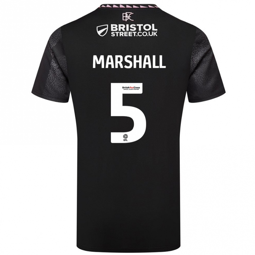 Hombre Fútbol Camiseta Georgia Marshall #5 Negro 2ª Equipación 2024/25 México