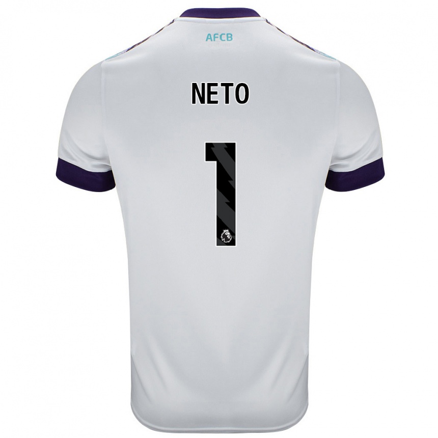 Hombre Fútbol Camiseta Neto #1 Blanco Verde Púrpura 2ª Equipación 2024/25 México