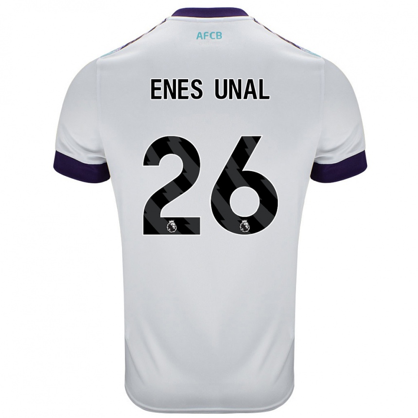 Hombre Fútbol Camiseta Enes Ünal #26 Blanco Verde Púrpura 2ª Equipación 2024/25 México