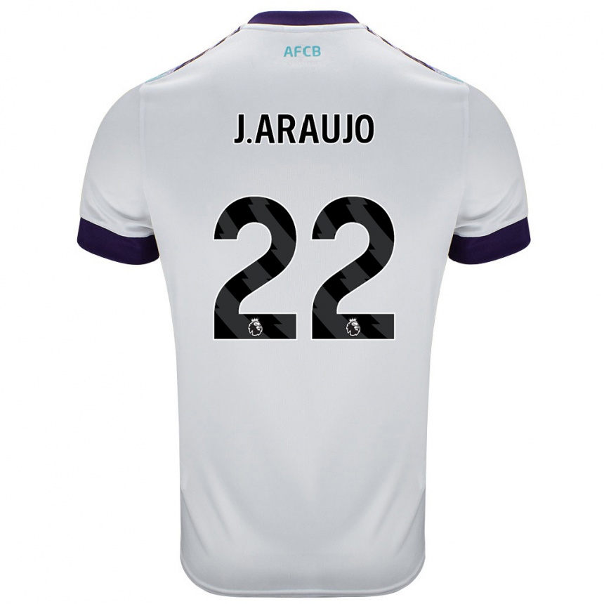 Hombre Fútbol Camiseta Julián Araujo #28 Blanco Verde Púrpura 2ª Equipación 2024/25 México