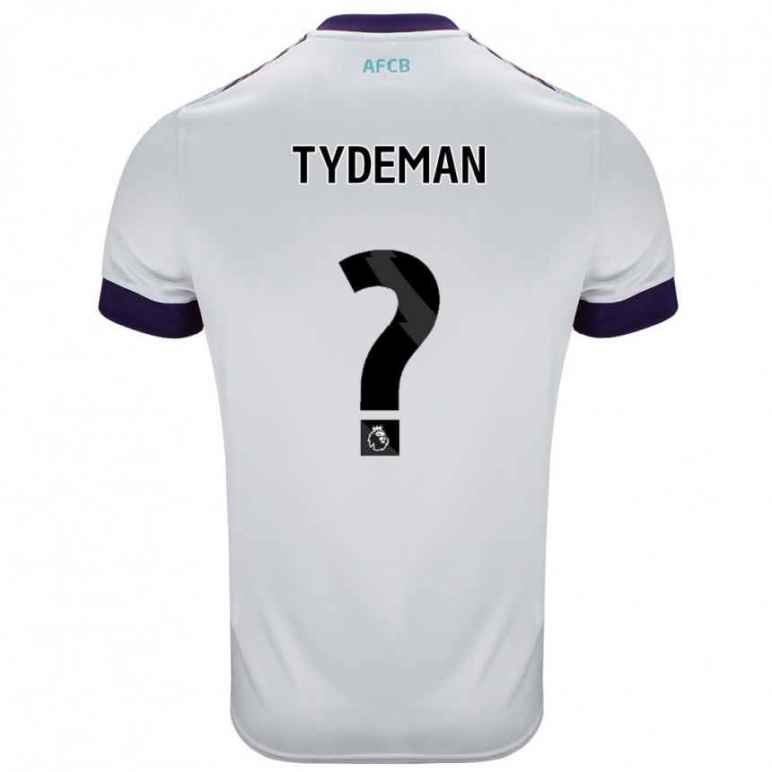 Hombre Fútbol Camiseta Kian Tydeman #0 Blanco Verde Púrpura 2ª Equipación 2024/25 México