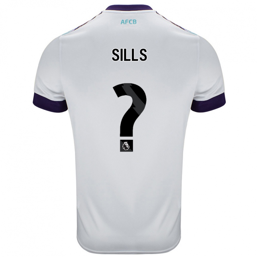 Hombre Fútbol Camiseta Ethan Sills #0 Blanco Verde Púrpura 2ª Equipación 2024/25 México