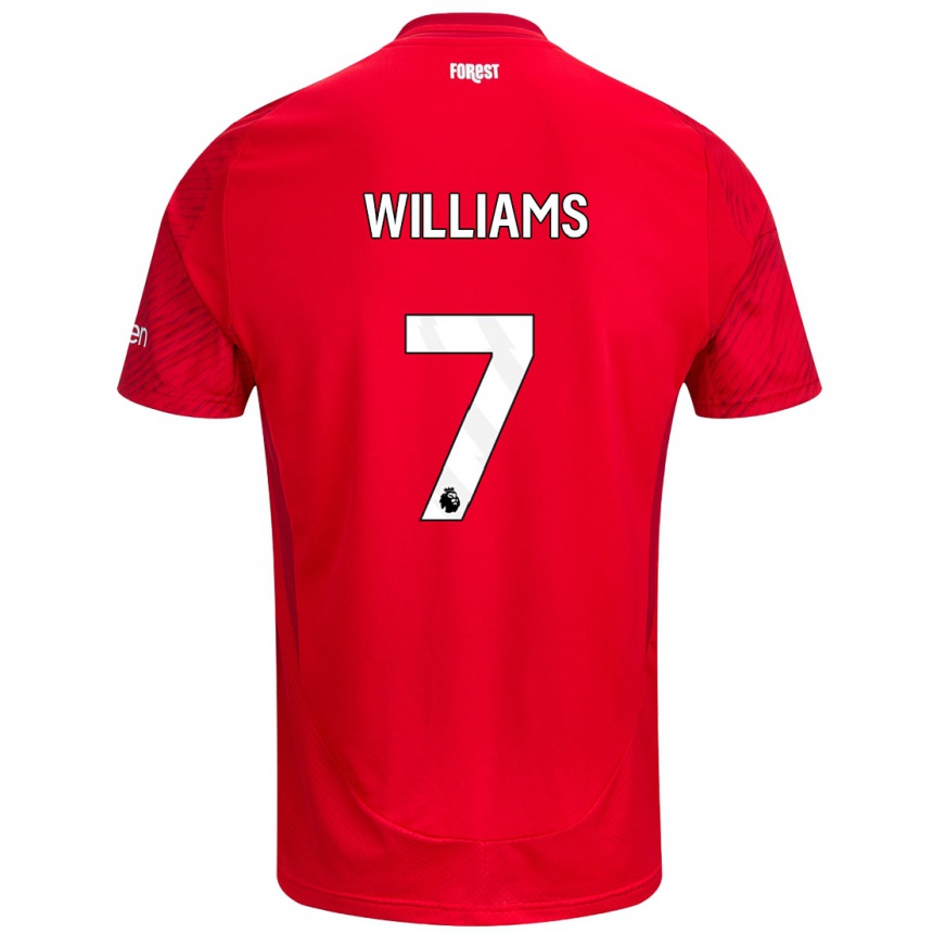 Mujer Fútbol Camiseta Neco Williams #7 Rojo Blanco 1ª Equipación 2024/25 México