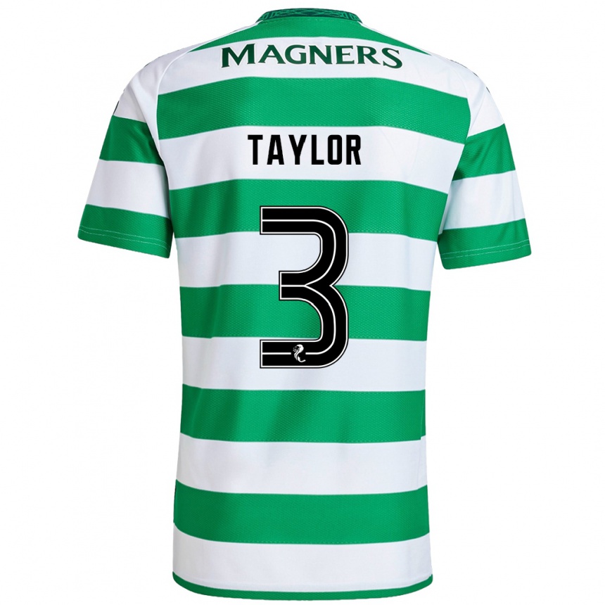 Mujer Fútbol Camiseta Greg Taylor #3 Verde Blanco 1ª Equipación 2024/25 México