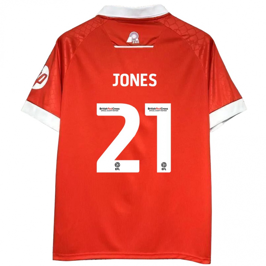 Mujer Fútbol Camiseta Lili Jones #21 Rojo Blanco 1ª Equipación 2024/25 México