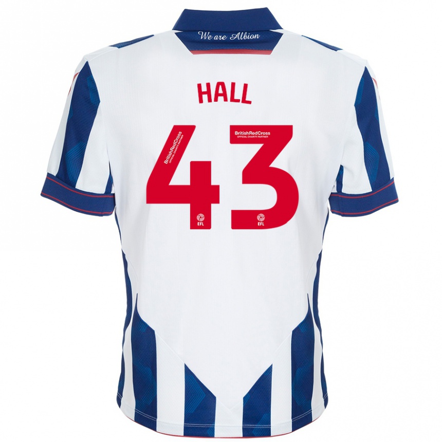 Mujer Fútbol Camiseta Reece Hall #43 Blanco Azul Oscuro 1ª Equipación 2024/25 México