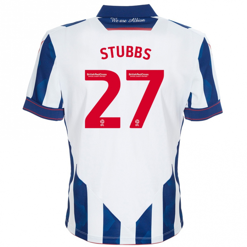 Mujer Fútbol Camiseta Olivia Stubbs #27 Blanco Azul Oscuro 1ª Equipación 2024/25 México