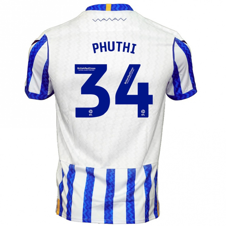 Mujer Fútbol Camiseta Joey Phuthi #34 Azul Blanco 1ª Equipación 2024/25 México