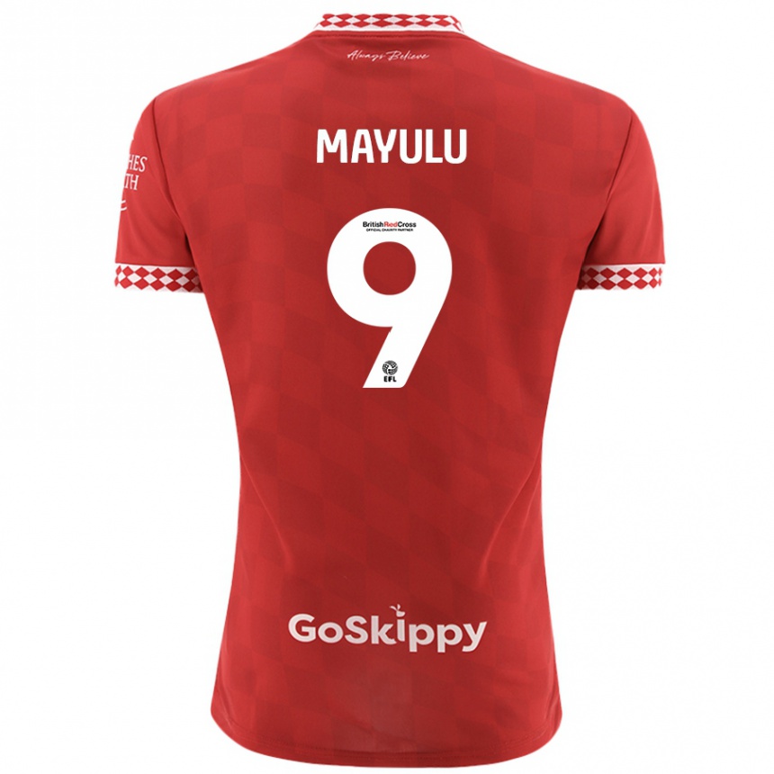 Mujer Fútbol Camiseta Fally Mayulu #9 Rojo 1ª Equipación 2024/25 México