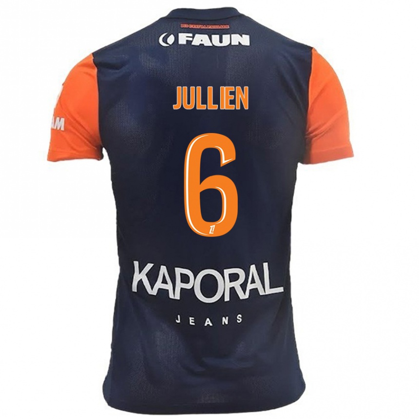 Mujer Fútbol Camiseta Christopher Jullien #6 Azul Marino Naranja 1ª Equipación 2024/25 México