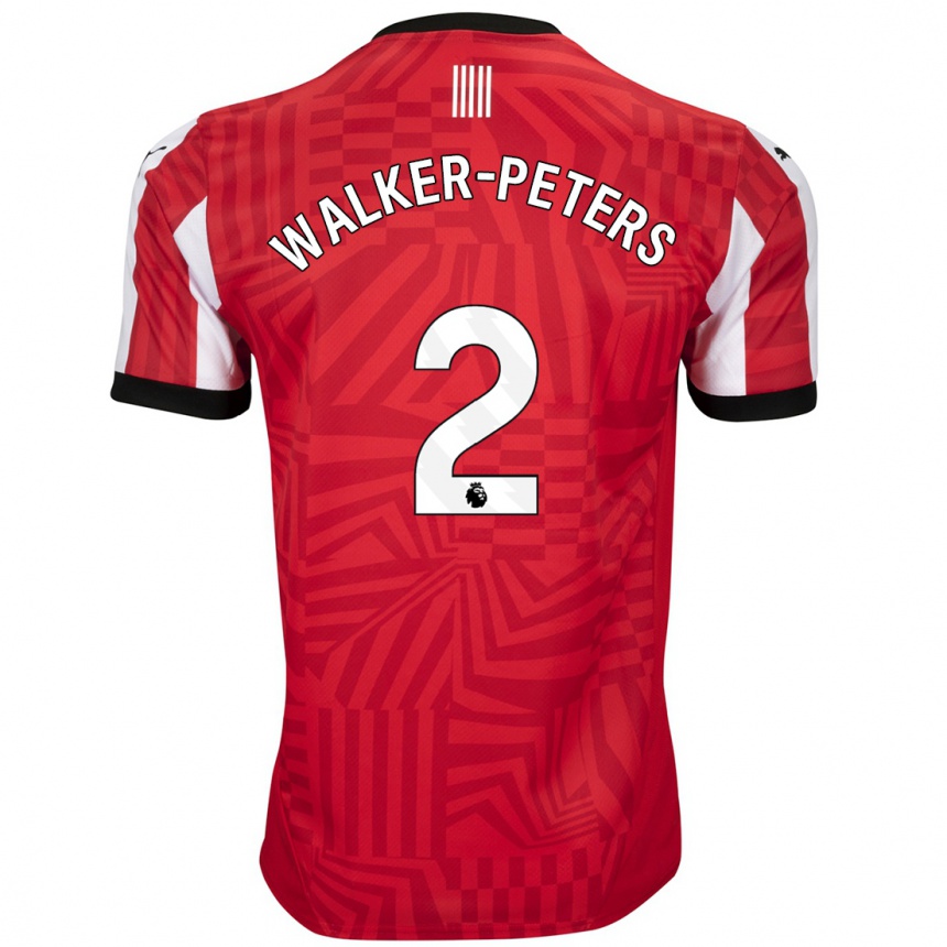 Mujer Fútbol Camiseta Kyle Walker-Peters #2 Rojo Blanco 1ª Equipación 2024/25 México