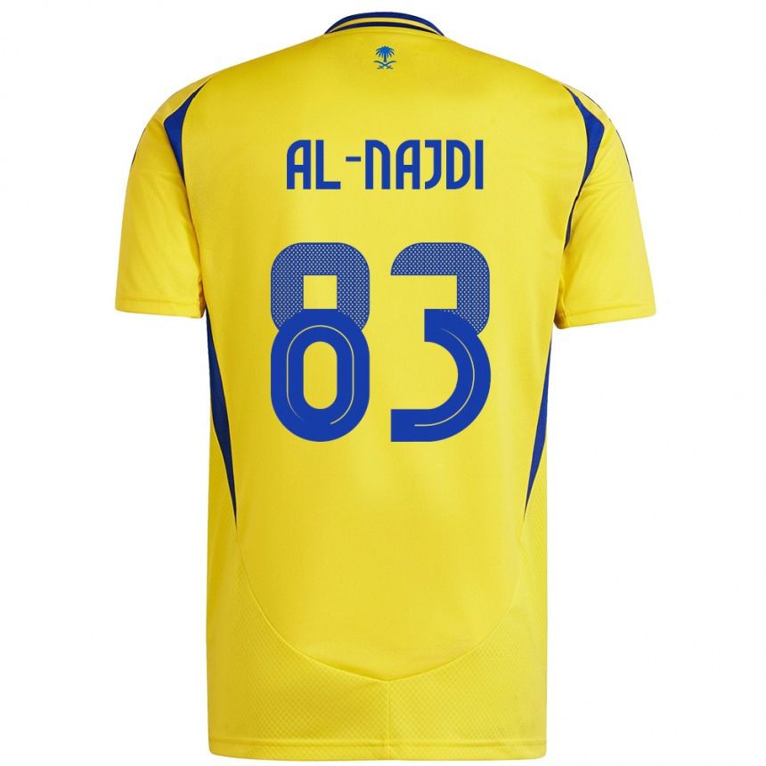 Mujer Fútbol Camiseta Salem Al-Najdi #83 Amarillo Azul 1ª Equipación 2024/25 México