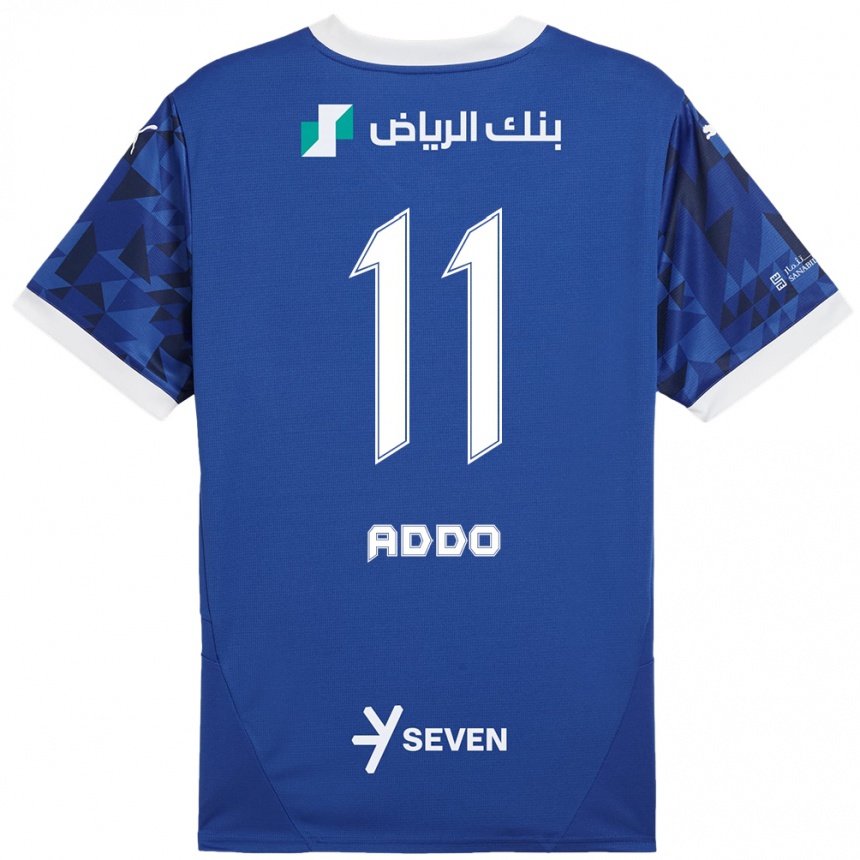 Mujer Fútbol Camiseta Elizabeth Addo #11 Azul Oscuro Blanco 1ª Equipación 2024/25 México