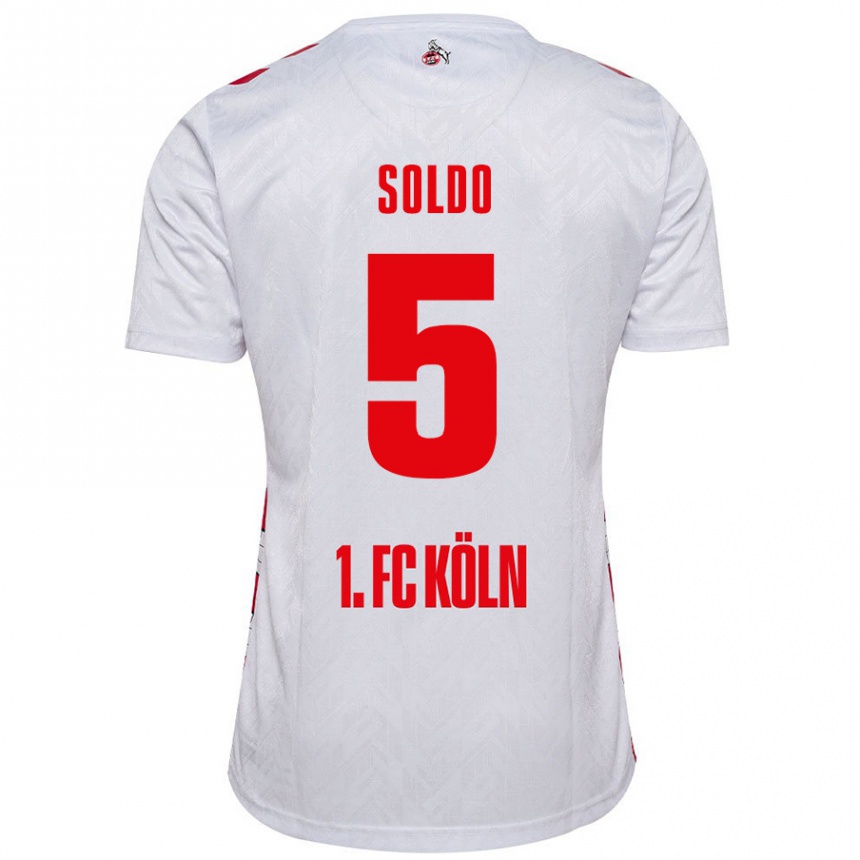 Mujer Fútbol Camiseta Nikola Soldo #5 Blanco Rojo 1ª Equipación 2024/25 México