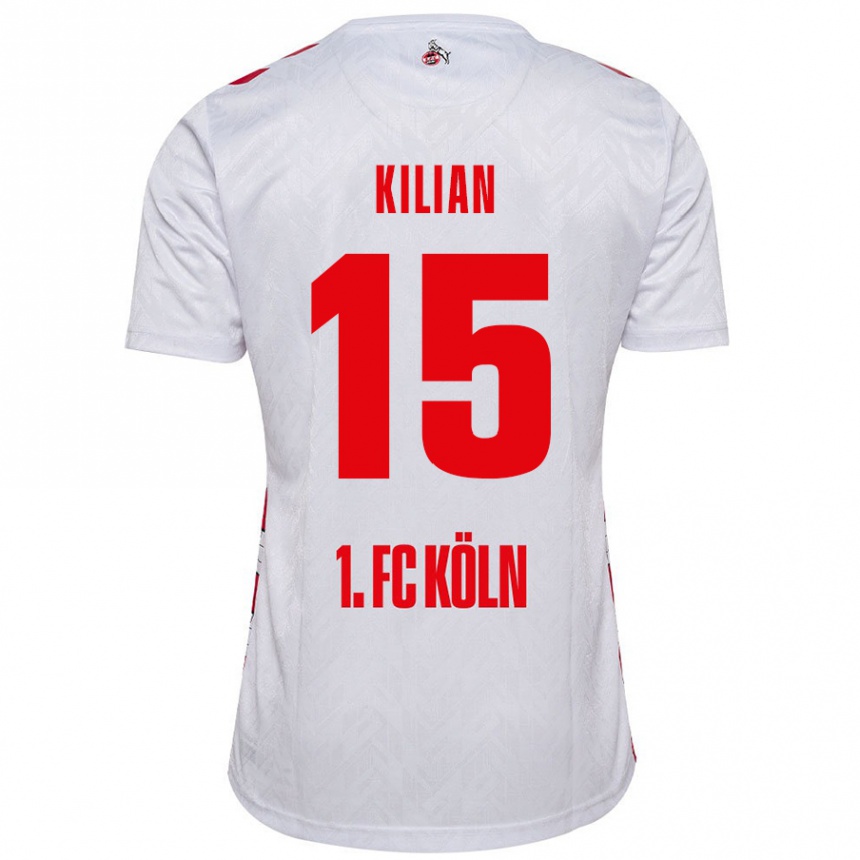 Mujer Fútbol Camiseta Luca Kilian #15 Blanco Rojo 1ª Equipación 2024/25 México