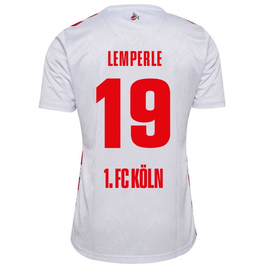 Mujer Fútbol Camiseta Tim Lemperle #19 Blanco Rojo 1ª Equipación 2024/25 México