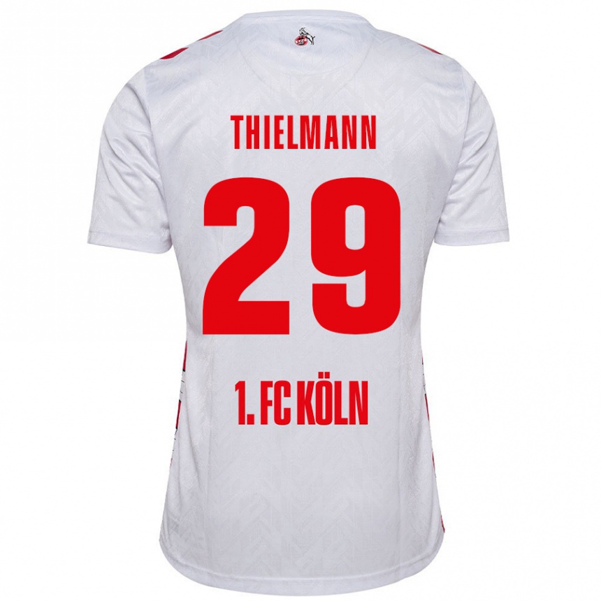 Mujer Fútbol Camiseta Jan Thielmann #29 Blanco Rojo 1ª Equipación 2024/25 México