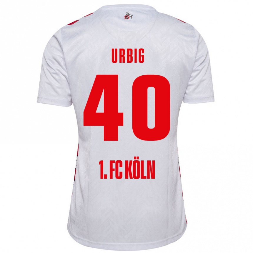 Mujer Fútbol Camiseta Jonas Urbig #40 Blanco Rojo 1ª Equipación 2024/25 México