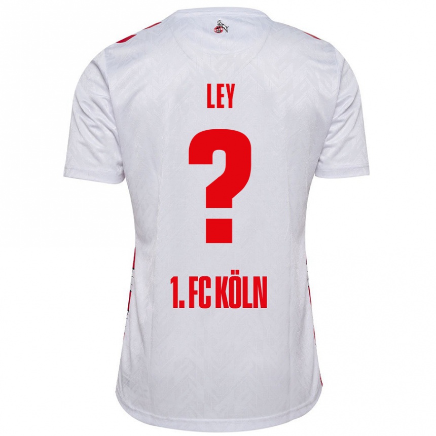 Mujer Fútbol Camiseta Benjamin Ley #0 Blanco Rojo 1ª Equipación 2024/25 México