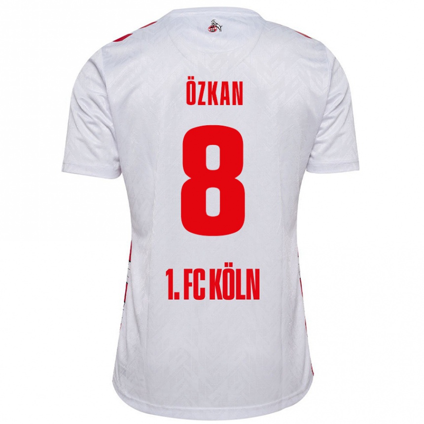 Mujer Fútbol Camiseta Mikail Özkan #8 Blanco Rojo 1ª Equipación 2024/25 México