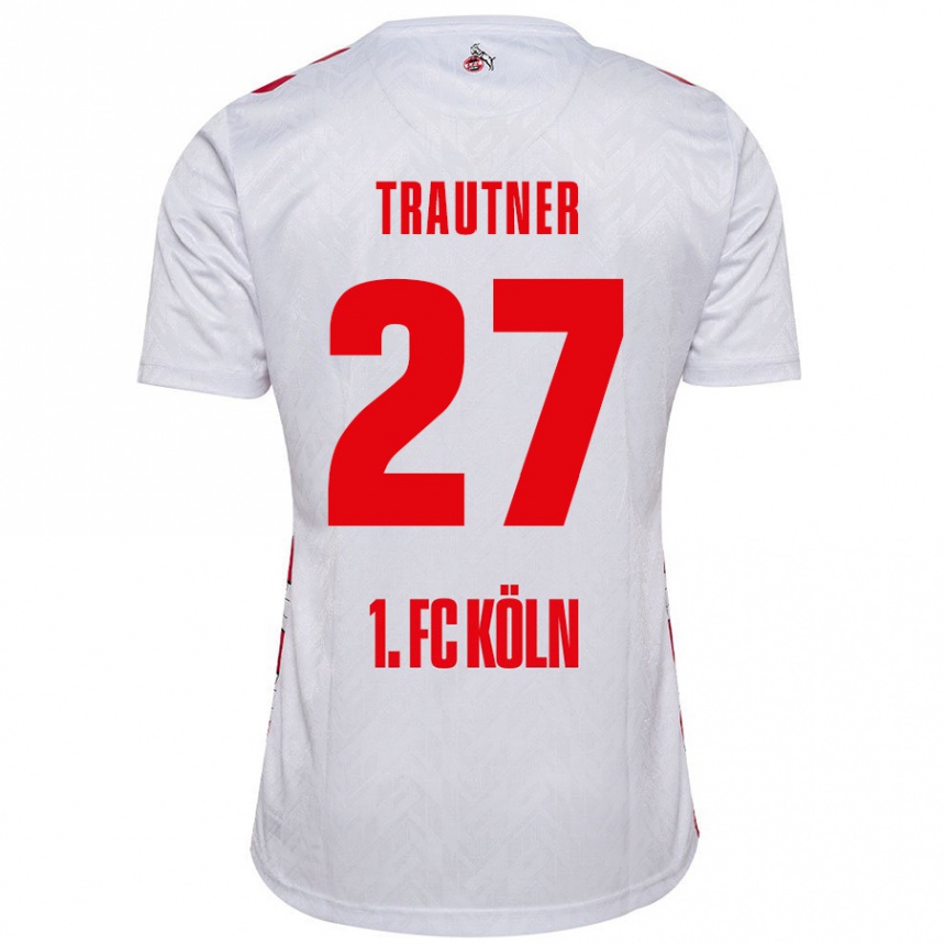 Mujer Fútbol Camiseta Tobias Trautner #27 Blanco Rojo 1ª Equipación 2024/25 México