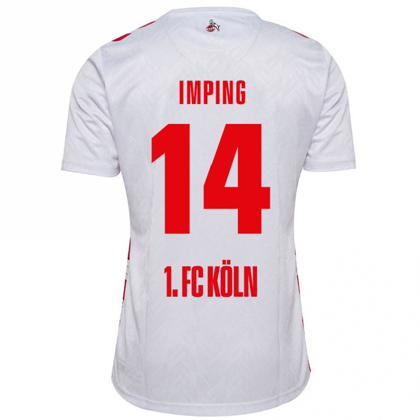 Mujer Fútbol Camiseta Carlotta Imping #14 Blanco Rojo 1ª Equipación 2024/25 México