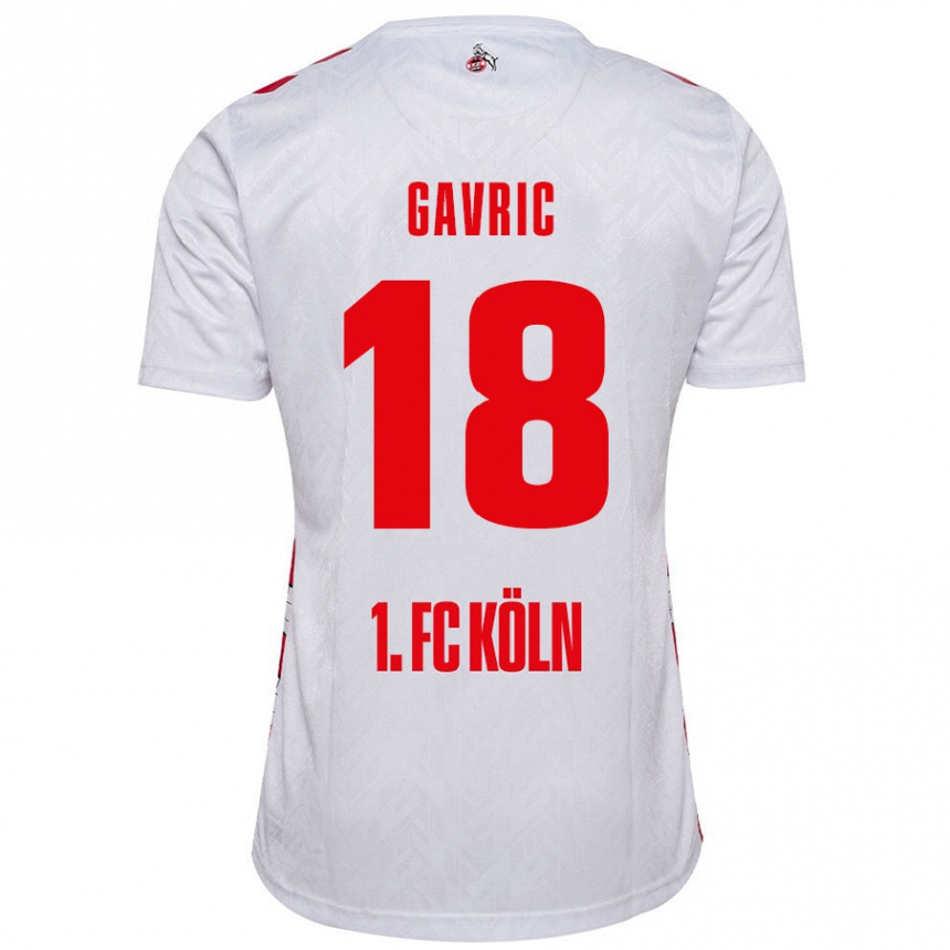 Mujer Fútbol Camiseta Andrea Gavrić #18 Blanco Rojo 1ª Equipación 2024/25 México