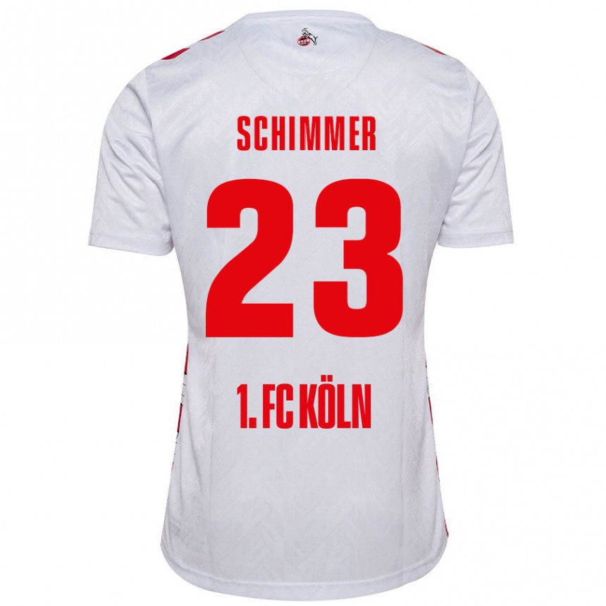 Mujer Fútbol Camiseta Marleen Schimmer #23 Blanco Rojo 1ª Equipación 2024/25 México