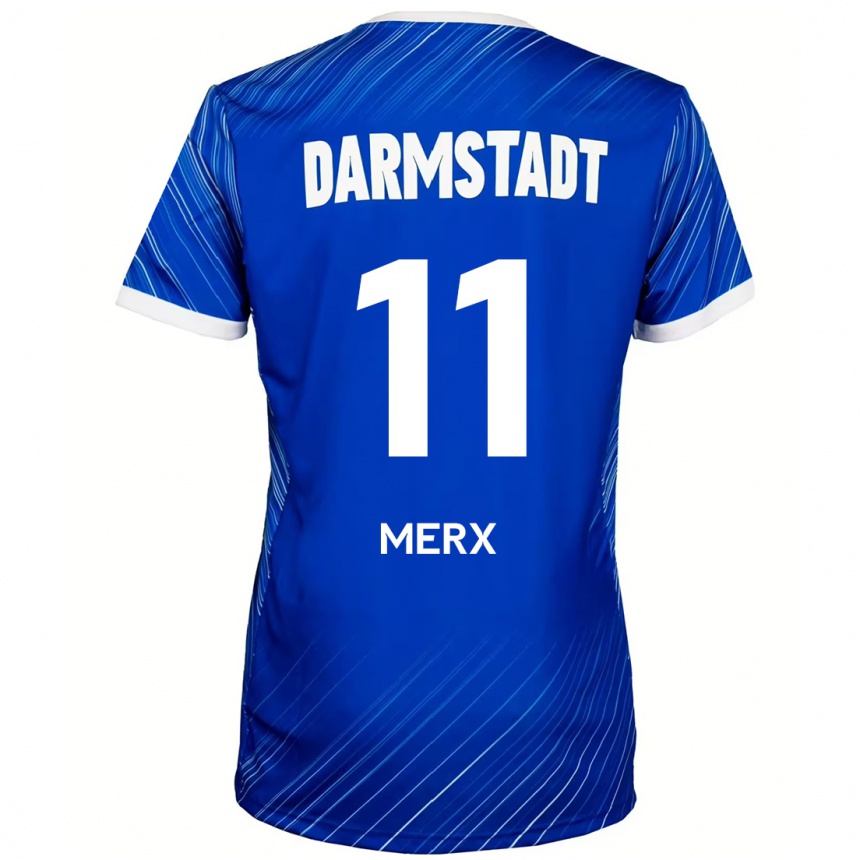 Mujer Fútbol Camiseta Manolo Merx #11 Azul Blanco 1ª Equipación 2024/25 México