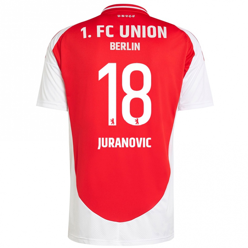 Mujer Fútbol Camiseta Josip Juranovic #18 Rojo Blanco 1ª Equipación 2024/25 México