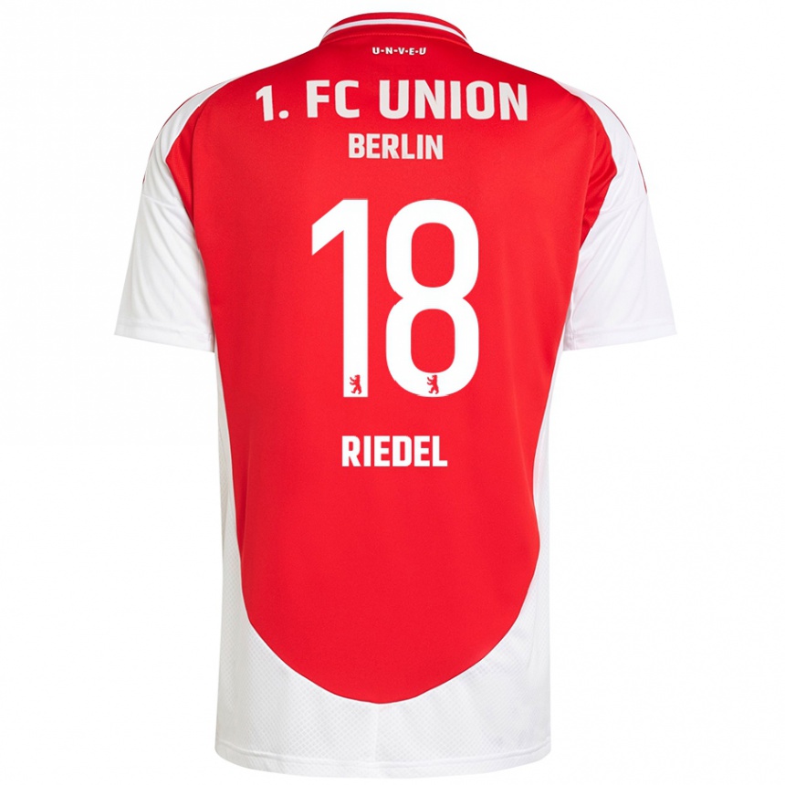 Mujer Fútbol Camiseta Aaron Riedel #18 Rojo Blanco 1ª Equipación 2024/25 México