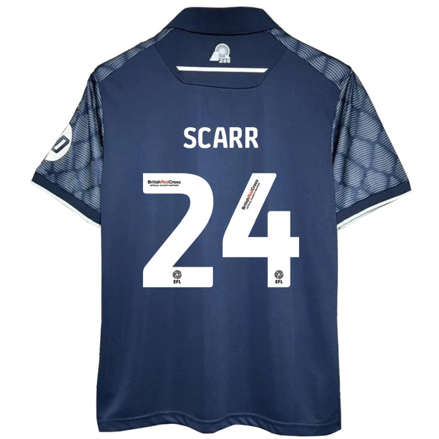 Mujer Fútbol Camiseta Dan Scarr #24 Negro 2ª Equipación 2024/25 México