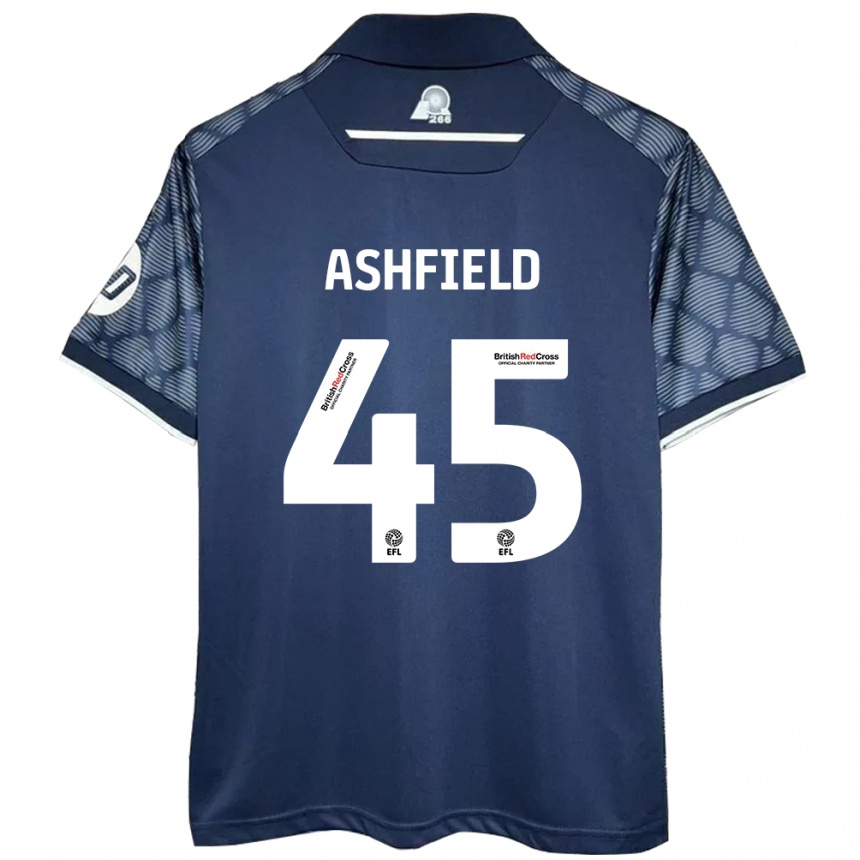 Mujer Fútbol Camiseta Harry Ashfield #45 Negro 2ª Equipación 2024/25 México