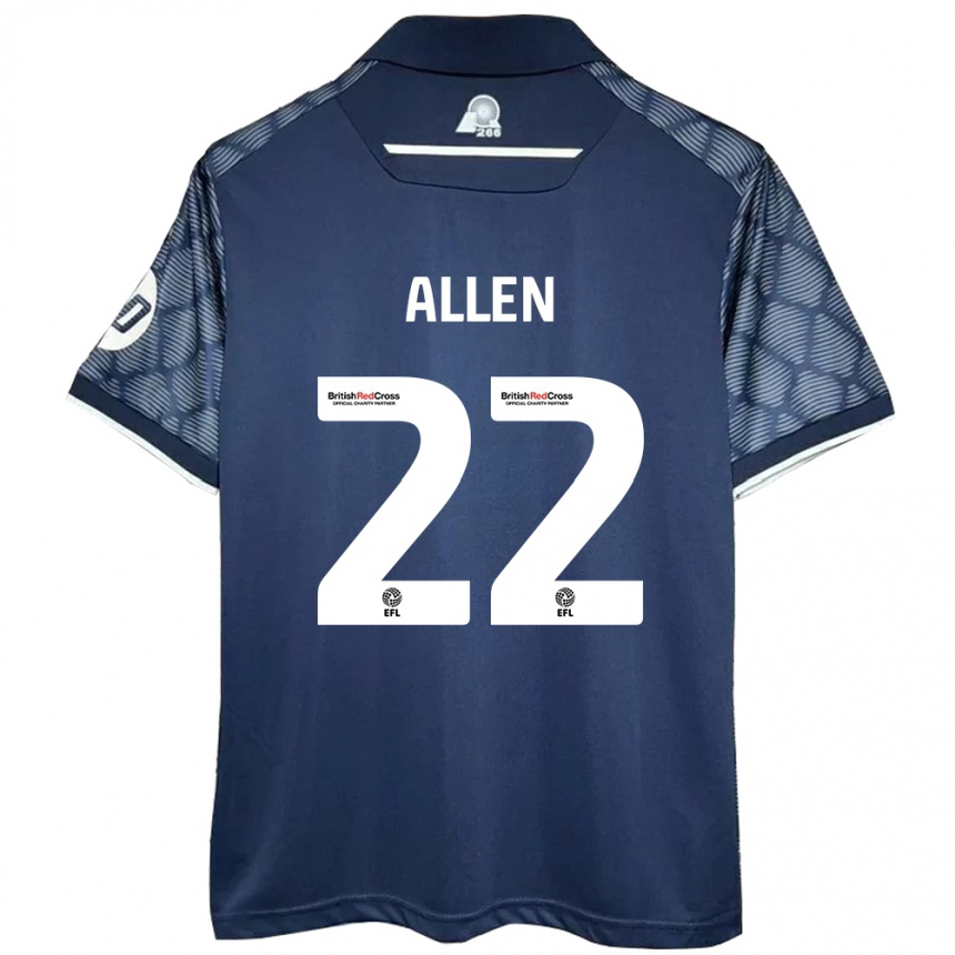 Mujer Fútbol Camiseta Keren Allen #22 Negro 2ª Equipación 2024/25 México