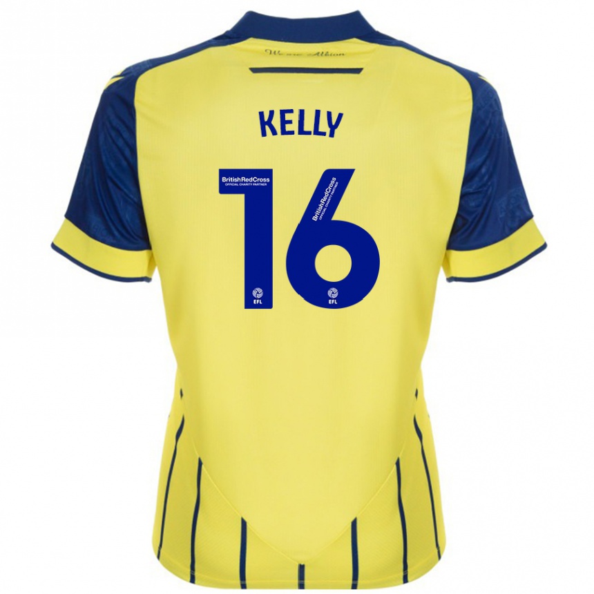 Mujer Fútbol Camiseta Martin Kelly #16 Amarillo Azul 2ª Equipación 2024/25 México