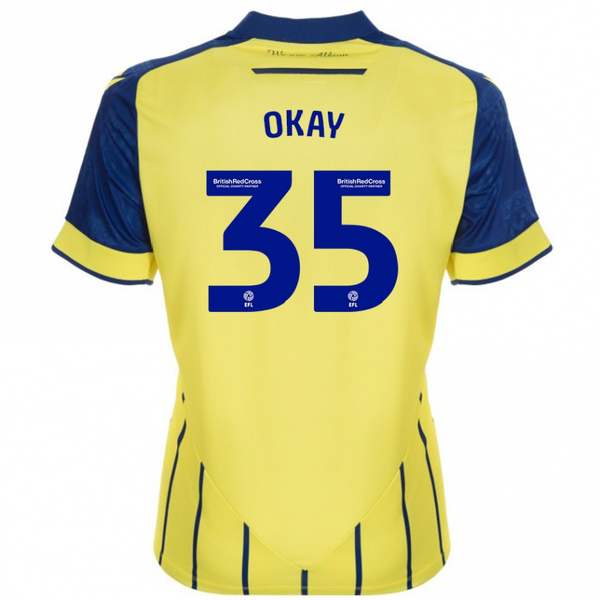 Mujer Fútbol Camiseta Okay Yokuşlu #35 Amarillo Azul 2ª Equipación 2024/25 México