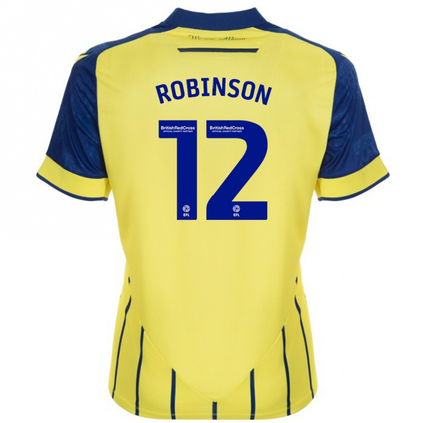 Mujer Fútbol Camiseta Leanne Robinson #12 Amarillo Azul 2ª Equipación 2024/25 México